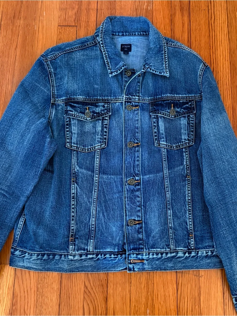 J. Crew Medium Blue Trucker Jacket, Men’s XXL